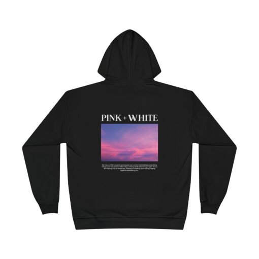 PINK + WHITE Unisex EcoSmart® Pullover Hoodie Sweatshirt